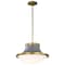 Nuvo Lafayette 1-Light Pendant 18 in. Gray / Natural Brass Accents White Opal Glass 60/7918 - alternate 7